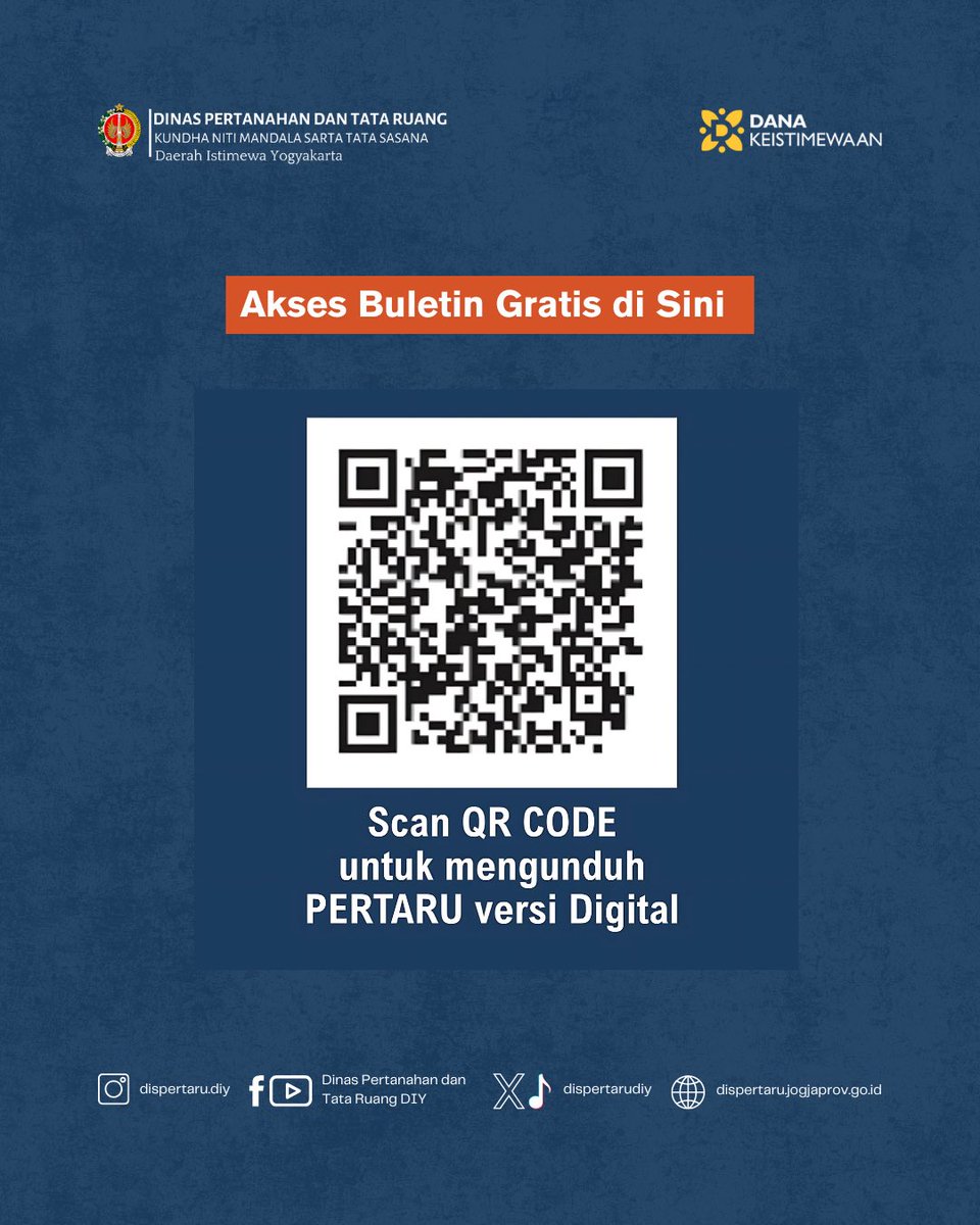 📢 RILIS TERBARU: Buletin PERTARU Vol. 1 No. 2 – April 2025

Mengusung tema “Pembangunan Infrastruktur DIY dalam Konteks Keistimewaan”, edisi ini hadir dengan sorotan mendalam tentang sinergi Grand Design Keistimewaan, optimalisasi tanah Kalurahan, hingga revitalisasi ruang.