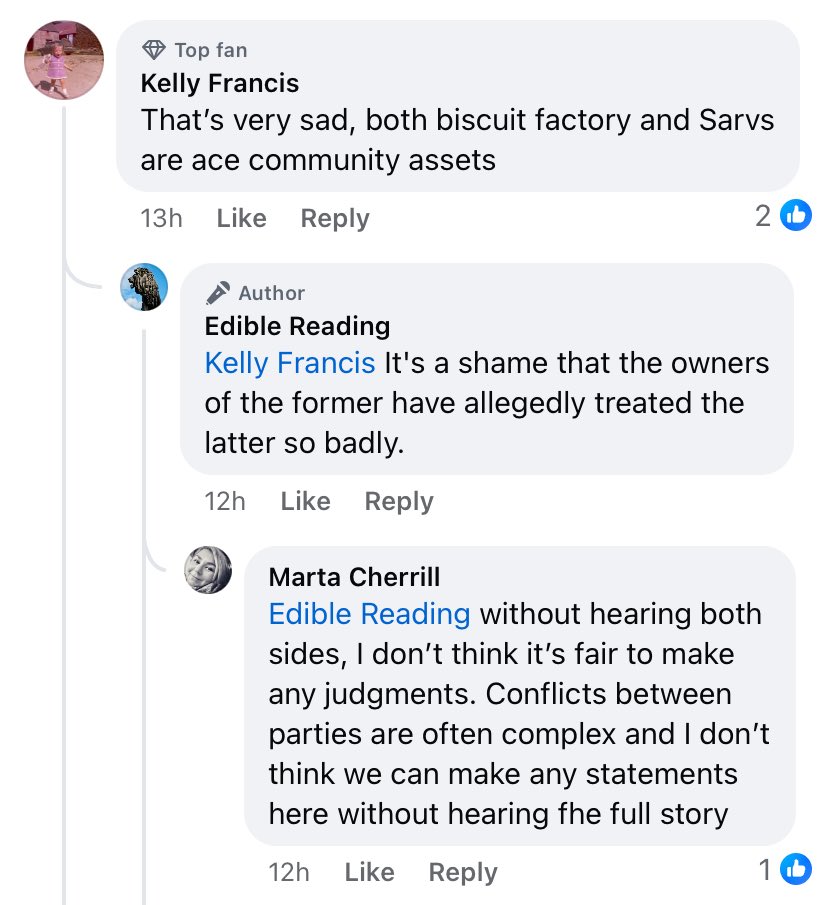 Nathan Evans (@nathanegotrip) on Twitter photo Careful Kelly and Marta - Edible Reading will cancel your subscription and banish you from his kingdom for having a different opinion to him!
Nathan talking down <a href="/reallylocalgrp/">Really Local Group</a> and <a href="/Rdng_bsct_fctry/">Reading Biscuit Factory</a> and bearing a grudge over Sarv’s Slice going. Careful Kelly and Marta - Edible Reading will cancel your subscription and banish you from his kingdom for having a different opinion to him!
Nathan talking down <a href="/reallylocalgrp/">Really Local Group</a> and <a href="/Rdng_bsct_fctry/">Reading Biscuit Factory</a> and bearing a grudge over Sarv’s Slice going.