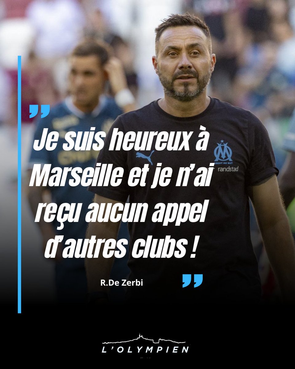 🚨 Roberto De Zerbi a été interrogé sur son avenir et la rumeur Inter Milan :
 ➡️« Je suis heureux à Marseille et je n’ai reçu aucun appel d’autres clubs »

Dossier clos ... 😉

#OM #TeamOM #MercatOM #Mercato