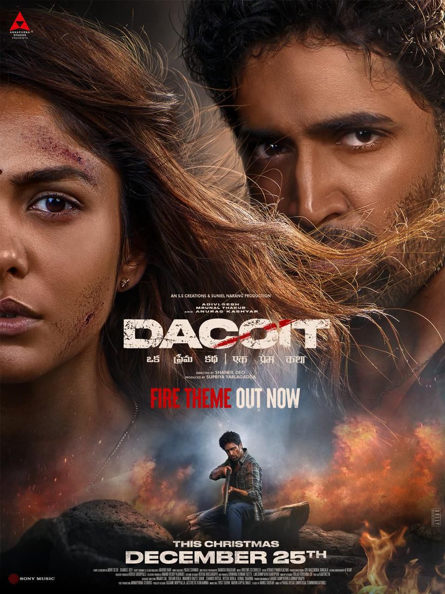 shreyasgroup's tweet photo. Put on your headphones and enjoy the musical fire 🔥🎧
#DACOITFire Glimpse OST now streaming on all platforms ❤
▶️ https://t.co/13rBNZlav1
#DACOIT IN CINEMAS WORLDWIDE ON DECEMBER 25th 💥
#DacoitFromDec25th
@AdiviSesh @mrunal0801 @anuragkashyap72 @Deonidas #BheemsCeciroleo @Gyaani_official @danushbhaskar @abburiravi @KrishSiddipalli @srinagendrapd @KalyanKodati #SupriyaYarlagadda @AsianSuniel @anand_karnati @rekhaboggarapu @AnnapurnaStdios #SSCreations @sonymusicsouth @sonymusicindia #ShreyasMedia