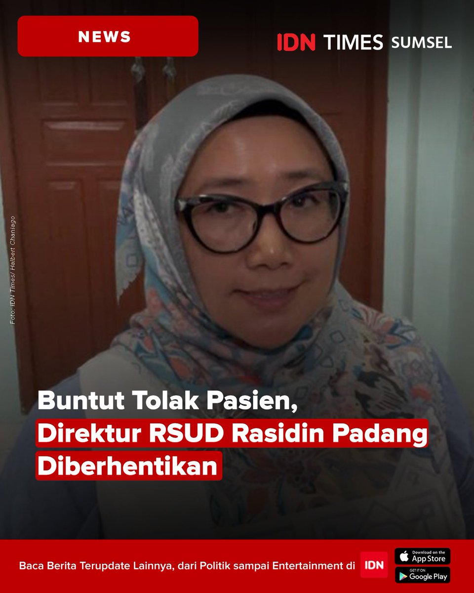 Pemerintah Kota Padang mengambil langkah tegas dengan memberhentikan Direktur RSUD dr. Rasidin Padang beserta tiga pejabat lainnya, menyusul viralnya kasus dugaan penolakan pasien yang berujung pada kematian.

#IDNTimesSumsel 

sumsel.idntimes.com/news/indonesia…