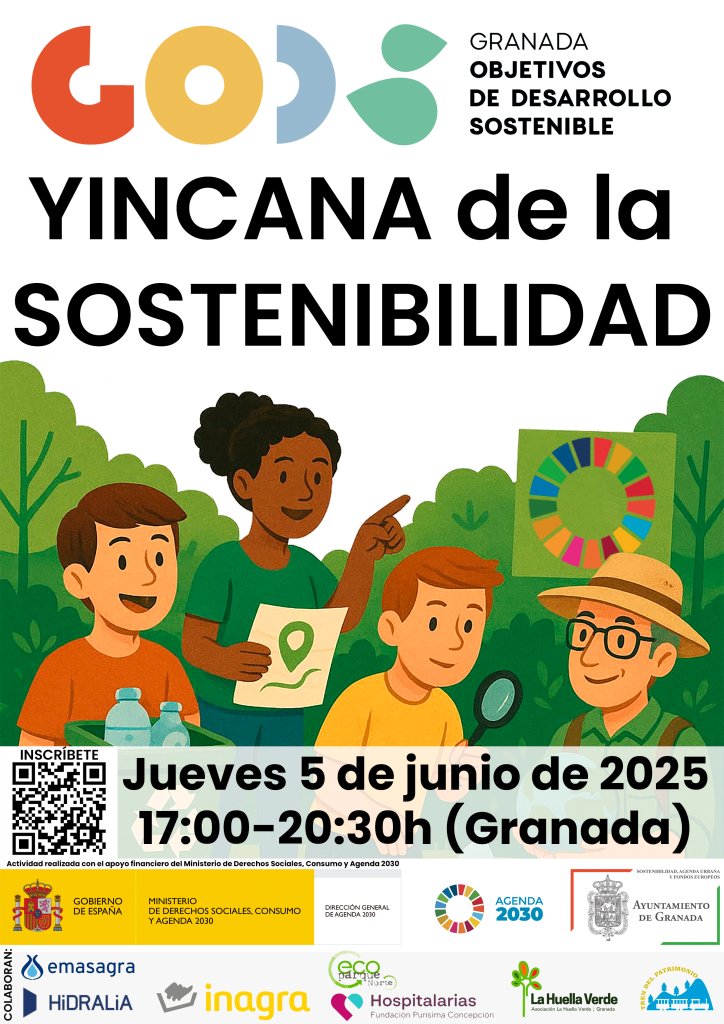 🌍 El jueves 5 de junio se celebra en #Granada la Yincana de la Sostenibilidad, con motivo del #DíaMundialDelMedioAmbiente.
♻️ Retos sobre reciclaje, movilidad, consumo y clima.
🎉 Actividad gratuita, educativa y para todos.
👉 Más info: ve.ugr.es