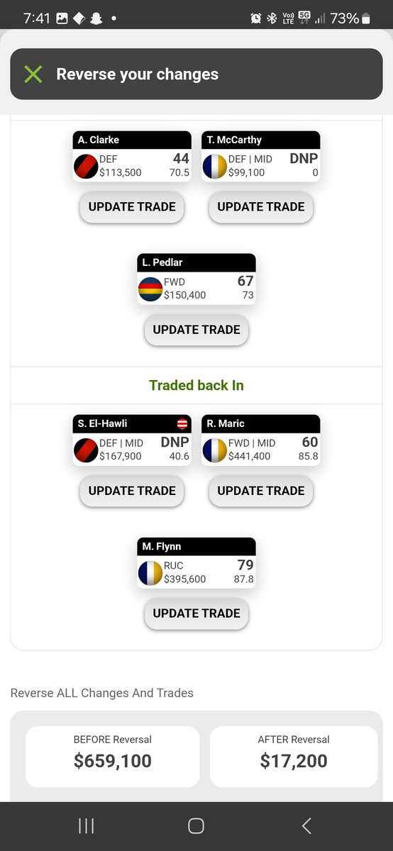 JasonWickens12's tweet photo. @Supercoach_DR @Third_ManUp @JanathFernando4 @SpillsSC @RossNicol12 Hey boys, none of the premo's coming off their bye are at their lowest for me this week, could get bont in this week but that will make my future upgrades really hard. I'll double upgrade next week and get Butters and Hewett which makes upgrades easier money wise later, thoughts? https://t.co/uajbi6UFAn