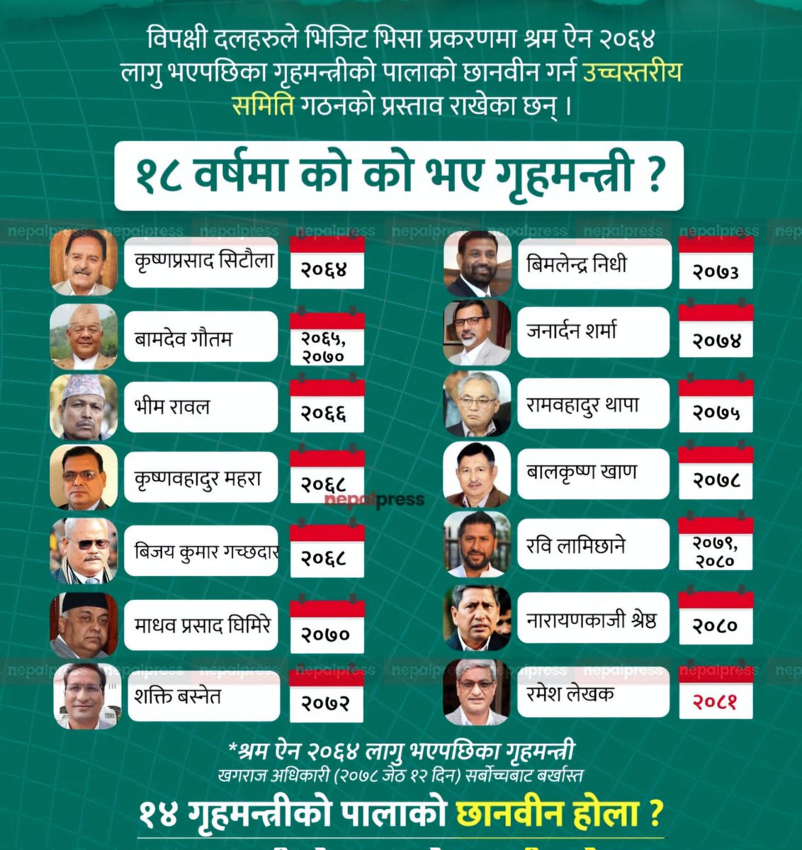 हाम्रो लागि केवल एकजना पात्र जो हाल गृहमन्त्री हुनुहुन्छ उहाँ मात्र महत्वपूर्ण होइन, हाम्रो लागि यो प्रकरणमा छानबिनमा परेको एउटा कर्मचारी तीर्थ भट्टराई पनि महत्वपूर्ण होइन। हाम्रो लागि महत्वपूर्ण कुरा के हो भने यो समस्याको समाधान होस् र भोलिदेखि कोही नेपाली वैदेशिक रोजगारी जाने