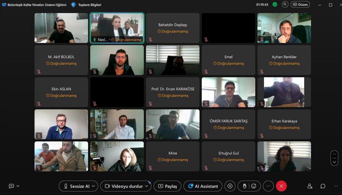 Fakültemizde kalite kültürünün yaygınlaştırılması ve Bütünleşik Kalite Yönetim Sistemi (BKYS) kullanımının etkinliğinin artırılması amacıyla eğiticilerin eğitimi faaliyeti düzenlendi.