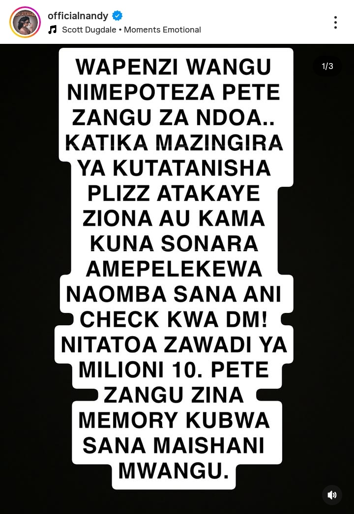 Niamke sasa nikatafute pete za Nandy niache kusema ajira amna..🙌🏾