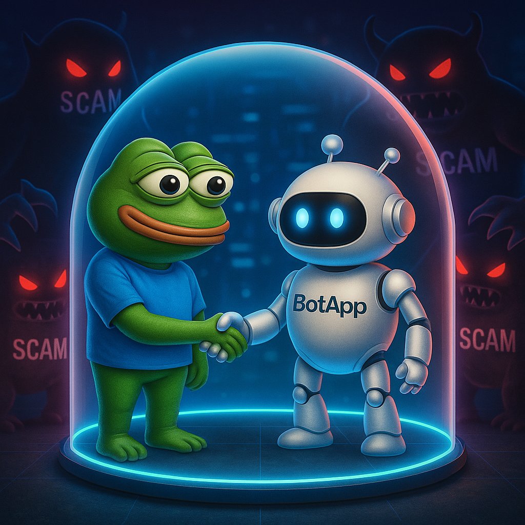 BotAppHQ's tweet image. 🤝 When trust meets tech.

BotApp isn&apos;t just an AI — it&apos;s your shield against crypto scams.

Stay protected. Stay smart.
#BotApp #WONIX #AIMarketing #GamingEcosystem #Innovation #AI #Gaming #WONIXAI