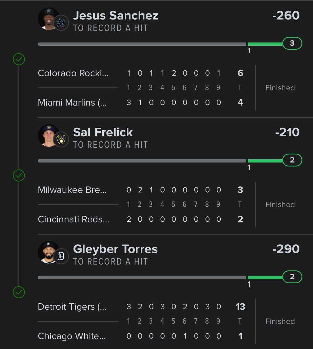 Jbradl9's tweet photo. @FirefighterBets thank God for another day. Alonso away from 3/3 on hitters paradise. https://t.co/nEnUtAqyGH