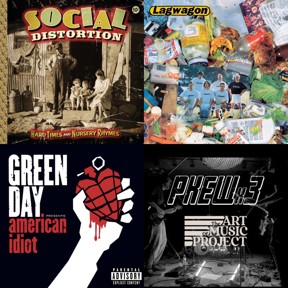 #MúsicaDesobediente Hard Times And Nursery Rhymes <a href="/SocialD1/">Social Distortion</a> 2011 🇺🇸 | Trashed • Lagwagon • 1994 🇺🇸 | American Idiot <a href="/GreenDay/">Green Day</a> 2004 🇺🇸 | The Art Of Music Project Live Session ep • Pkew Pkew Pkew • 2024 🇨🇦 #PunkRock