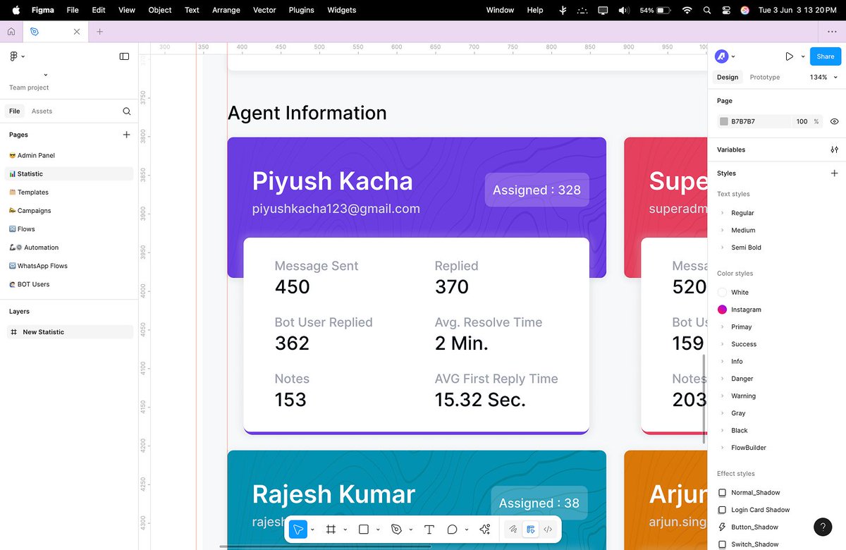 Built this Agent Info section for a SaaS dashboard in <a href="/figma/">Figma</a> . Focused on color accessibility, data density, and quick-action readability — all optimized within a reusable design system.

How would you approach a similar module?
#UIUXDesign #DashboardUI #designer  #Figma