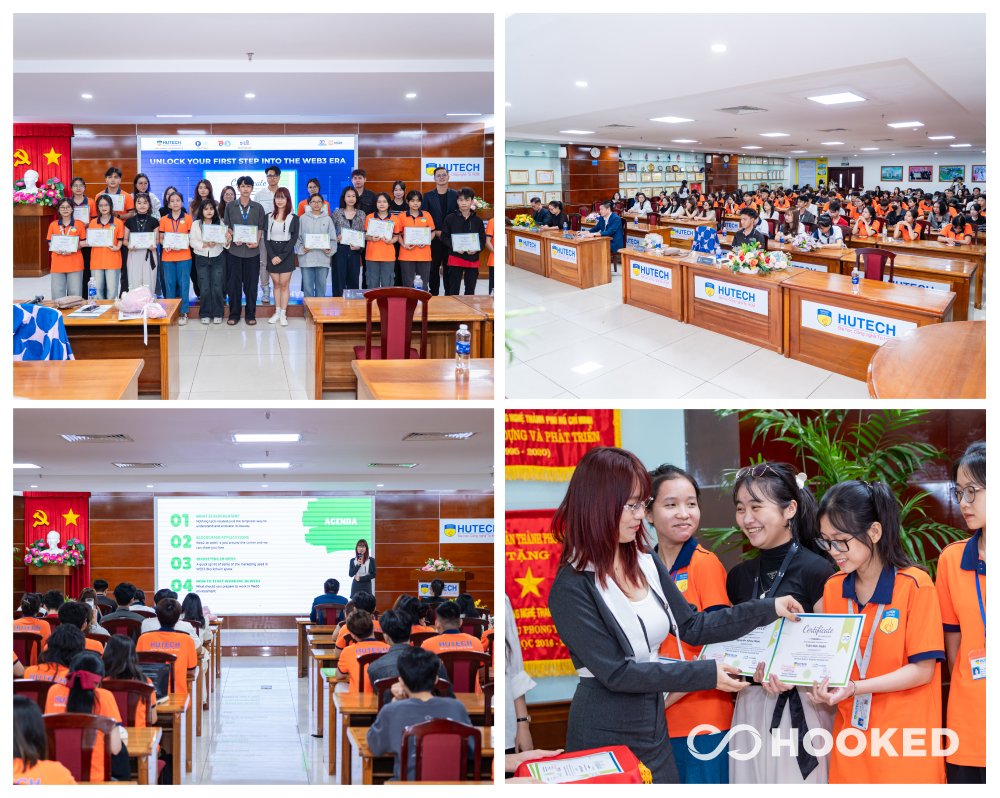 🎉 A Great Success at Hutech University — Hooked Uni-Certs Program’s Powerful Debut!

The inaugural stop of our Hooked Uni-Certs Program was more than a milestone — it was a breakthrough in Web3 education in Vietnam!

✔️️Hundreds Students Engaged: Eager minds dived into