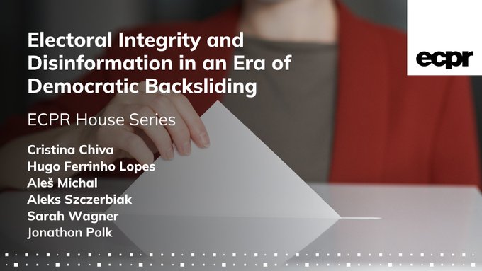 European Consortium for Political Research (@ecpr) on Twitter photo 🔜 Join the next #ECPRHouseSeries
🗳️ Electoral Integrity and Disinformation in an Era of Democratic Backsliding
🗣️ Christina Chiva, <a href="/HFerrinhoLopes/">Hugo Ferrinho Lopes</a>, <a href="/ales_michal/">Aleš Michal</a>, <a href="/AleksSzczerbiak/">Aleks Szczerbiak</a>, Sarah Wagner & <a href="/jon_polk/">Jonathan Polk</a>
📅 Thur 12 Jun, 13:00 –14:30 BST
👉 Register FREE ecpr.eu/Events/340 🔜 Join the next #ECPRHouseSeries
🗳️ Electoral Integrity and Disinformation in an Era of Democratic Backsliding
🗣️ Christina Chiva, <a href="/HFerrinhoLopes/">Hugo Ferrinho Lopes</a>, <a href="/ales_michal/">Aleš Michal</a>, <a href="/AleksSzczerbiak/">Aleks Szczerbiak</a>, Sarah Wagner & <a href="/jon_polk/">Jonathan Polk</a>
📅 Thur 12 Jun, 13:00 –14:30 BST
👉 Register FREE ecpr.eu/Events/340