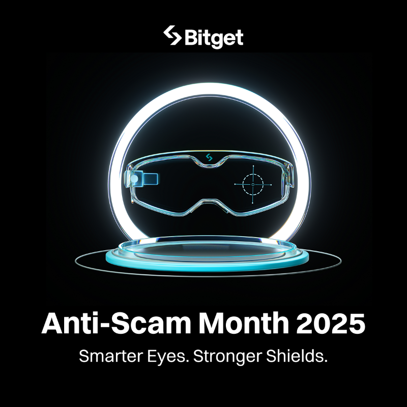bitget's tweet photo. #BitgetAntiScamMonth is live with fun campaigns all month long!🔒

Spot the highlights:

 🔐 Anti-Scam Hub
 🕶️ Gamified education
 📊 Anti-Scam Report 2025
 🎮 More mini-game challenges coming up
 
 🔗 Join now:  https://t.co/FnlEX6rdLB

👁️‍  Smarter eyes. Stronger shields.