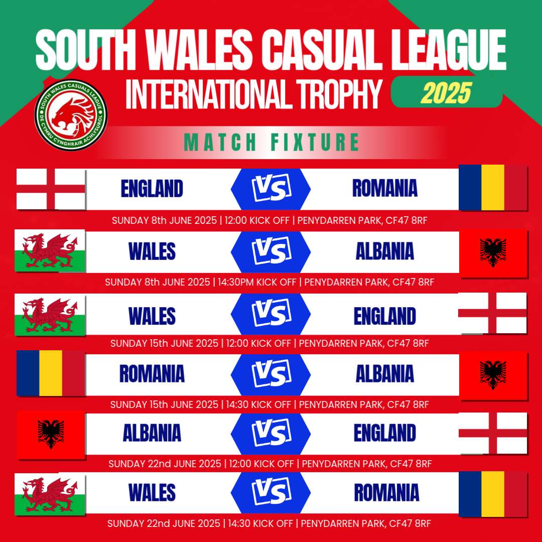The Martyrs (@merthyrtownfc) on Twitter photo ๐ We are delighted to be hosting the <a href="/swcasualsleague/">South Wales Casual League</a> International Trophy at Merthyr Town Football Club across three Sundays in June 2025!
๐
Starting on Sunday 8th June!
๐๏ธ Entry Fee | ยฃ2 Donation
โฝ 2 Games per day!
๐บ Bar open from 12pm!
#OurTownOurClub ๐ We are delighted to be hosting the <a href="/swcasualsleague/">South Wales Casual League</a> International Trophy at Merthyr Town Football Club across three Sundays in June 2025!
๐
Starting on Sunday 8th June!
๐๏ธ Entry Fee | ยฃ2 Donation
โฝ 2 Games per day!
๐บ Bar open from 12pm!
#OurTownOurClub