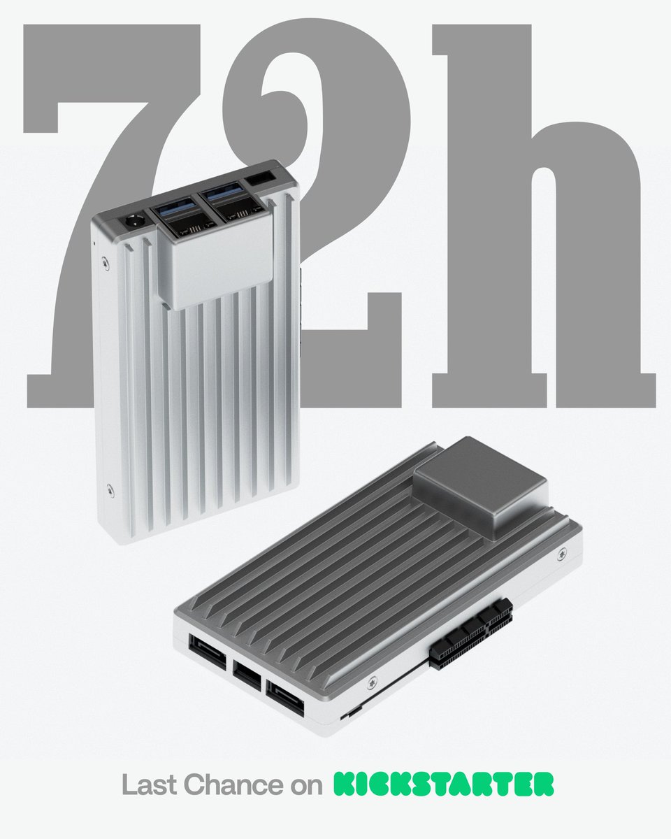 ZimaSpace's tweet image. ⏳ Final 72 Hours – Last Chance at Kickstarter Pricing!

Get yours before the campaign ends – this is the lowest price it will ever be.

👉 Don’t miss out: [bit.ly/3S0eO1W]

#ZimaBoard2 #MiniServer #Kickstarter #FinalHours