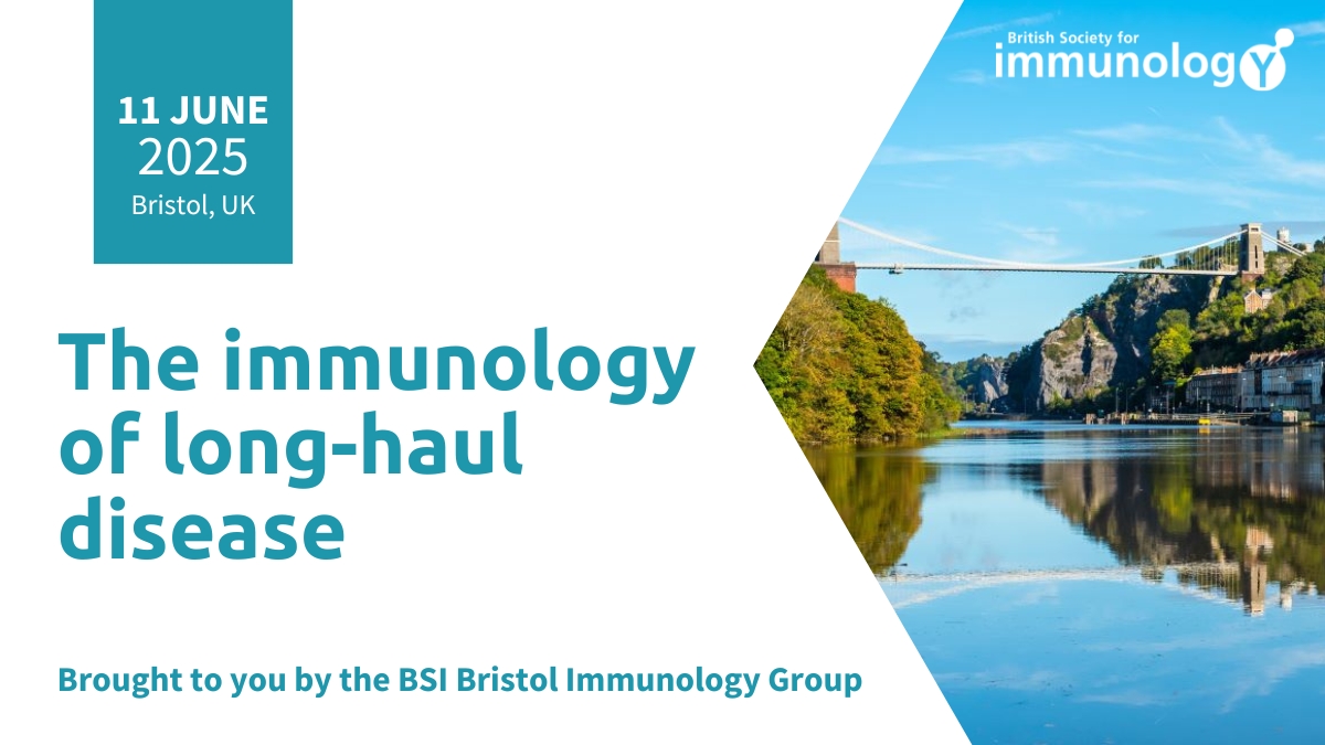 ⌛Last chance to register! Join the BSI Bristol Immunology Group on 11 June to explore immunology's impact on chronic disease #BSIBristol25 

Network with leading researchers and hear from top speakers on infection, cancer immunology, and autoimmunity. 

bit.ly/3M6aQmF