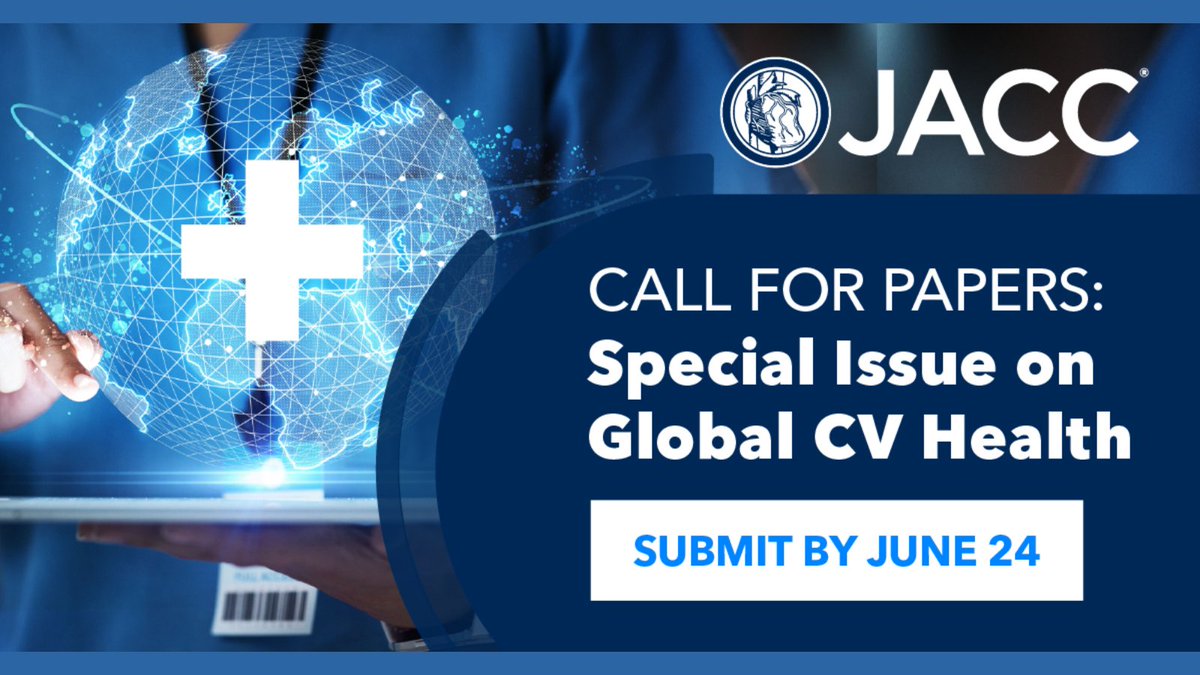 📢 #JACC is calling for papers on global CV health, aligned w/ the 2025 UN High-Level Meeting on NCDs &amp; mental health.

Highlight global #CVD burden, care gaps &amp; scalable solutions.

📝 ow.ly/o7lE50VROx1

#GlobalHealth #CardioPolicy #NCDs #UN2025