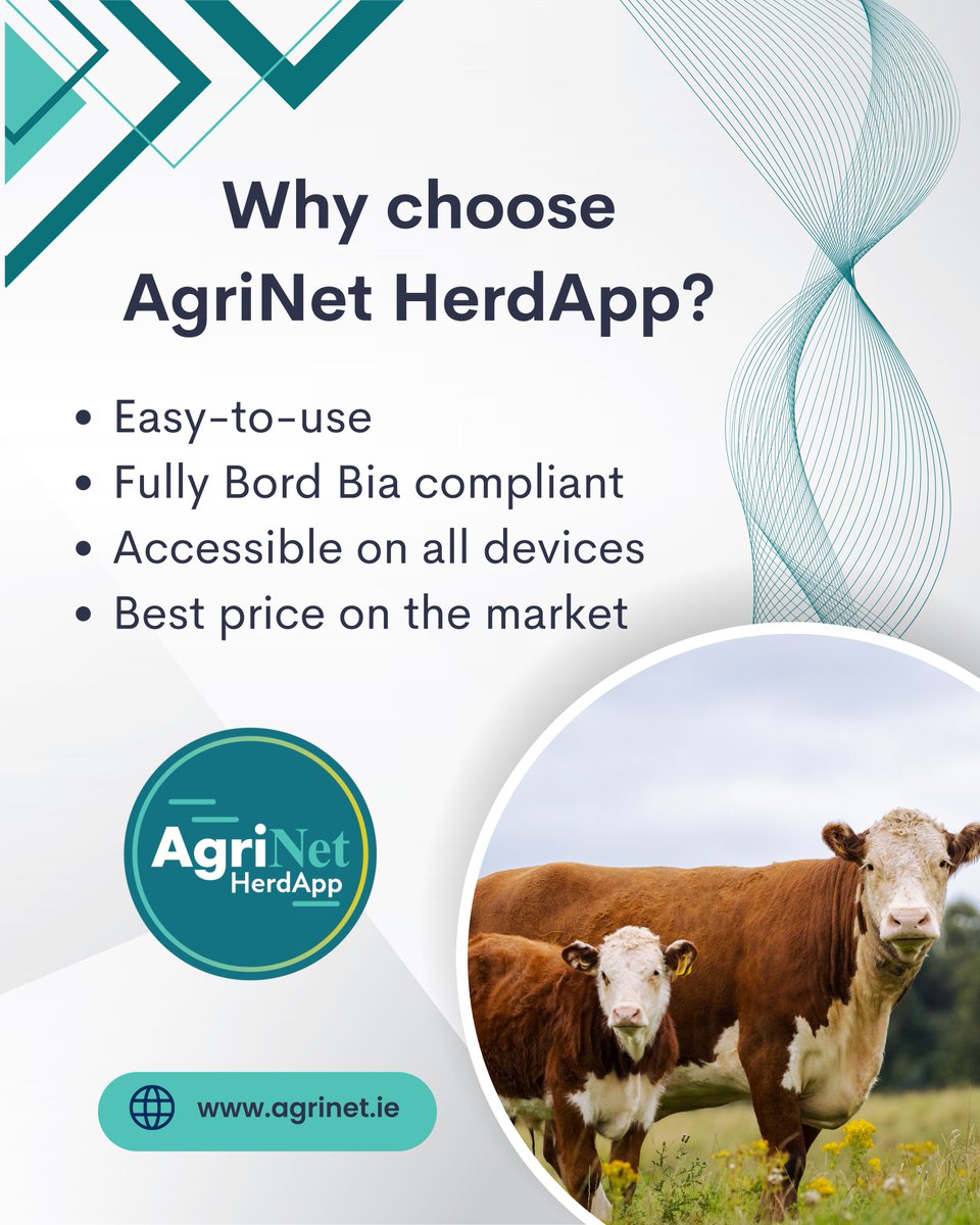 Experience the advantages of AgriNet HerdApp! 🐄 Our innovative platform is designed to streamline your farming operations, providing you with essential tools for farm management. Get started with a 30-Day Free Trial 🆓 Visit agrinet.ie to sign up today! 🙌