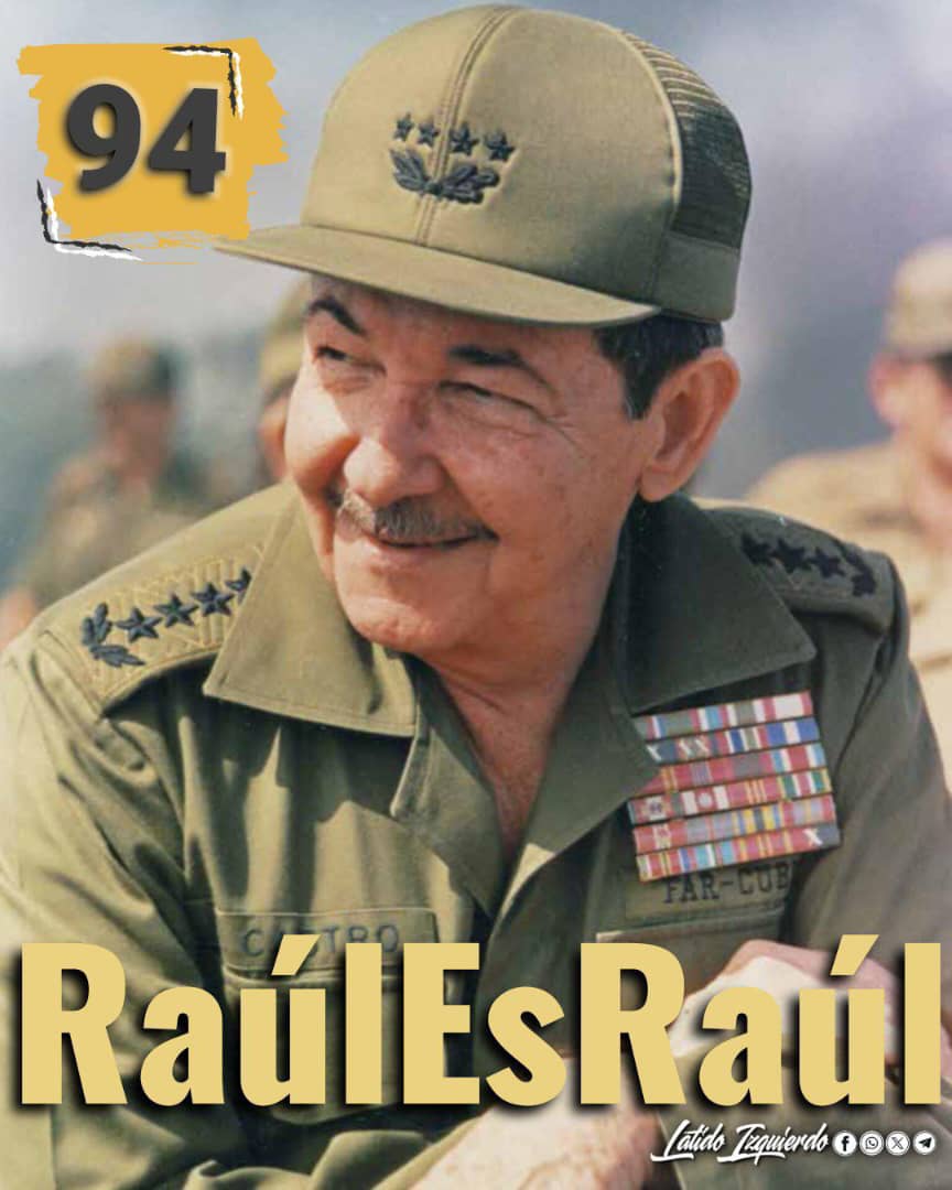 Desde <a href="/Latido_Izquierd/">Latido Izquierdo</a> felicitamos al Eterno Joven Rebelde, hombre que luchó por Cuba 🇨🇺 desde su juventud y aún se mantiene firme #ConElPieEnElEstribo  al lado de su pueblo, siendo guía para las nuevas generaciones.

👉 #RaúlEsRaúl