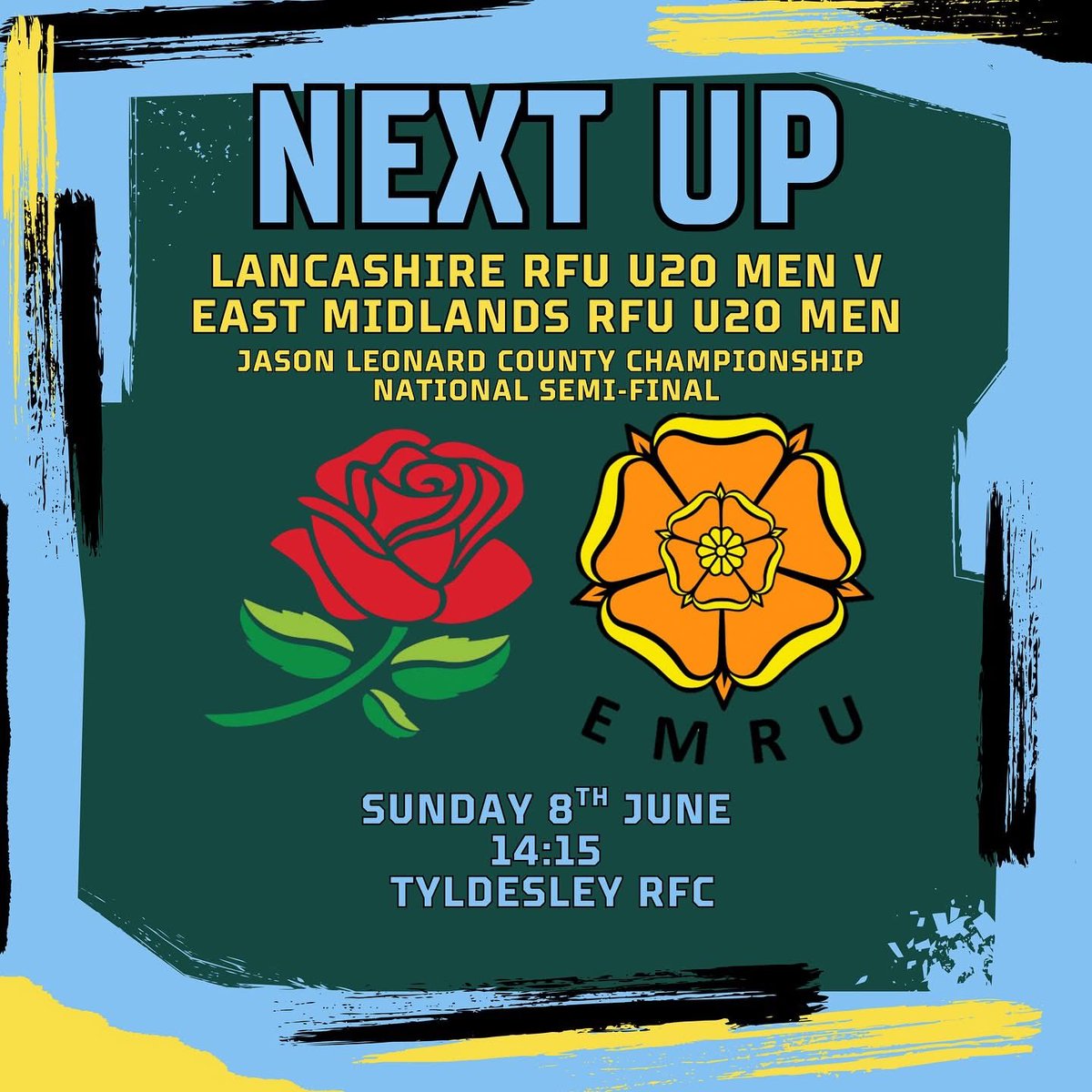 East Midlands Rugby (@eastmidsrugby) on Twitter photo Our Men’s Senior and U20s both travel to the North West this weekend with the Men 1XV playing <a href="/CheshireRFUNews/">Cheshire RFU</a> on Saturday at <a href="/BowdonRugby/">Bowdon RUFC</a> and the U20s play <a href="/lancashirerfu/">Lancashire RFU</a> on Sunday at <a href="/TyldesleyRUFC/">Tyldesley RUFC</a>, both games are County Championship semi finals Our Men’s Senior and U20s both travel to the North West this weekend with the Men 1XV playing <a href="/CheshireRFUNews/">Cheshire RFU</a> on Saturday at <a href="/BowdonRugby/">Bowdon RUFC</a> and the U20s play <a href="/lancashirerfu/">Lancashire RFU</a> on Sunday at <a href="/TyldesleyRUFC/">Tyldesley RUFC</a>, both games are County Championship semi finals