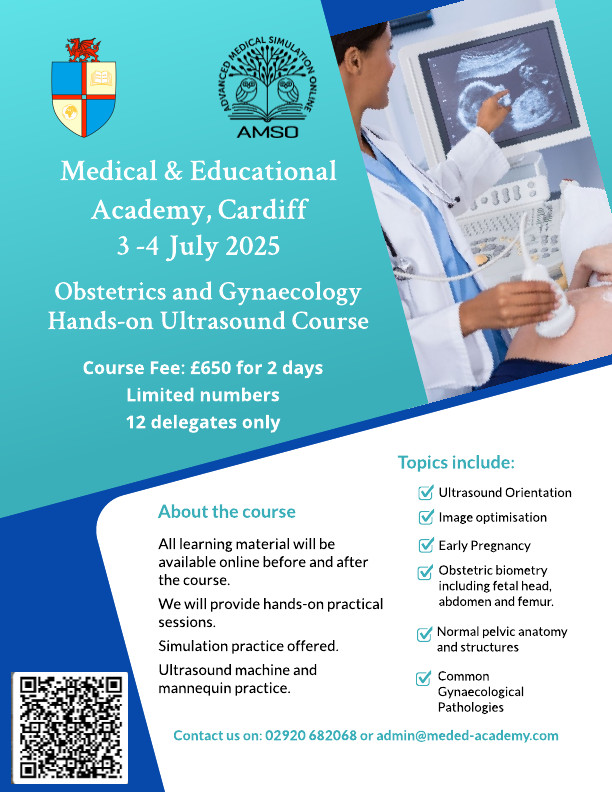 Oak Tree Clinic (@oaktreeclinic21) on Twitter photo We are pleased to announce our 2-day short course for Obstetrics and Gynaecology. Please contact us on 02920 682068 or admin@meded-academy.com for more information. Alternatively you can apply online by scanning the QR code or by using the link below:
forms.office.com/e/Mu2MqUrGSh We are pleased to announce our 2-day short course for Obstetrics and Gynaecology. Please contact us on 02920 682068 or admin@meded-academy.com for more information. Alternatively you can apply online by scanning the QR code or by using the link below:
forms.office.com/e/Mu2MqUrGSh