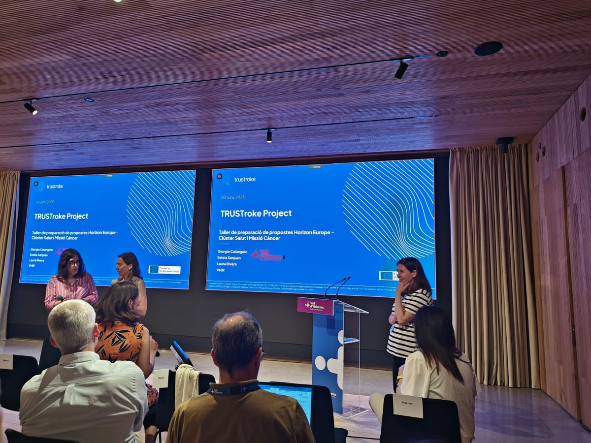 Today, the Trustroke coordination team had the opportunity to present the project as a success story for upcoming Horizon Europe proposals at #VHIR.
🔗 vhir.vallhebron.com/ca/societat/ac…
#HorizonEU