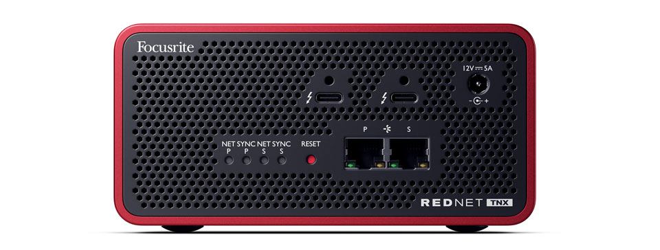 Muzyk_FCM's tweet image. 1/2 RedNet TNX to interfejs audio Thunderbolt / Dante firmy Focusrite zaprojektowany z myślą o obsłudze dużej liczby kanałów. Kompaktowe urządzenie wyposażono w dwa porty Thunderbolt 2 i dwa porty Ethernet (Dante) oraz gniazdo dla zewnętrznego zasilacza. #RedNet #Focusrite