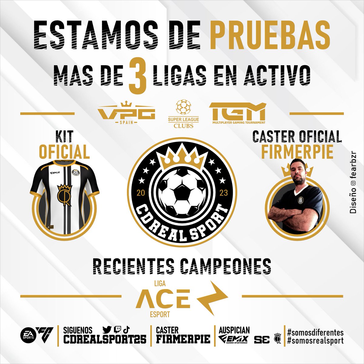 CDRealSport25 (@cdrealsport25) on Twitter photo Seguimos buscando jugadores para reforzar el equipo , para la próxima temporada.
Defensa // Medio Campo // Extremo
<a href="/Cabanas1428/">Cabanas14</a> <a href="/AyudaInfoClubes/">AYUDA • INFO • 3️⃣0️⃣0️⃣0️⃣</a> <a href="/_chocolate3000/">AYUDAS FIFA CHOCO3K🐦</a>
<a href="/ClubesProEsp/">EA FC 24 Clubes Pro</a> <a href="/AyudanteSports/">AyudanteSports</a> <a href="/ComunidadCpro/">ComunidadCpro</a>
#somosdiferentes
#somosrealsport Seguimos buscando jugadores para reforzar el equipo , para la próxima temporada.
Defensa // Medio Campo // Extremo
<a href="/Cabanas1428/">Cabanas14</a> <a href="/AyudaInfoClubes/">AYUDA • INFO • 3️⃣0️⃣0️⃣0️⃣</a> <a href="/_chocolate3000/">AYUDAS FIFA CHOCO3K🐦</a>
<a href="/ClubesProEsp/">EA FC 24 Clubes Pro</a> <a href="/AyudanteSports/">AyudanteSports</a> <a href="/ComunidadCpro/">ComunidadCpro</a>
#somosdiferentes
#somosrealsport