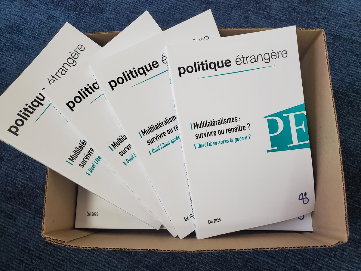 Politique étrangère (@pol_etrangere) on Twitter photo 📦Arrivage tout frais à l'<a href="/IFRI_/">Institut français des relations internationales</a> ce matin : le nouveau numéro de <a href="/Pol_Etrangere/">Politique étrangère</a> (n° 2/2025) 📦
Disponible à partir du 6 juin dans toutes les bonnes librairies et sur vos plateformes préférées (<a href="/Cairninfo/">Cairn.info</a>, <a href="/dunod_editeur/">Dunod, Armand Colin, InterEditions et Maxima</a>, <a href="/amazon/">Amazon</a>, <a href="/immateriel/">immatériel.fr</a>, <a href="/perlego/">Perlego</a>...) !!! 🤓🤓🤓 📦Arrivage tout frais à l'<a href="/IFRI_/">Institut français des relations internationales</a> ce matin : le nouveau numéro de <a href="/Pol_Etrangere/">Politique étrangère</a> (n° 2/2025) 📦
Disponible à partir du 6 juin dans toutes les bonnes librairies et sur vos plateformes préférées (<a href="/Cairninfo/">Cairn.info</a>, <a href="/dunod_editeur/">Dunod, Armand Colin, InterEditions et Maxima</a>, <a href="/amazon/">Amazon</a>, <a href="/immateriel/">immatériel.fr</a>, <a href="/perlego/">Perlego</a>...) !!! 🤓🤓🤓