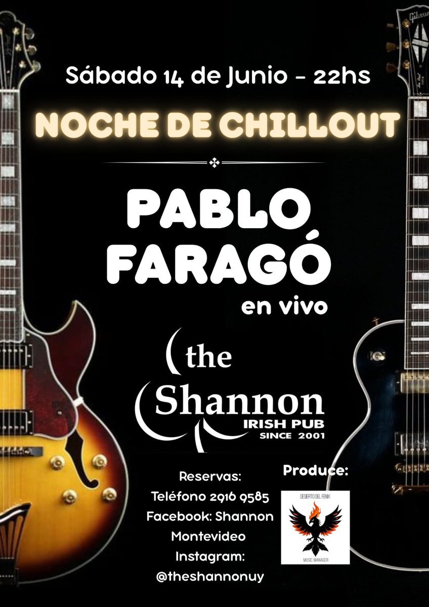 Pablo_Farago's tweet photo. Sabado 14/6 - 22hs
En el Club Shannon.
Noche de Chillout con Pablo Faragó en vivo, una experiencia novedosa y de cuidado nivel artístico, recorriendo el repertorio original de Faragó producido en los últimos años, más un compilado de clásicos del pop y rock en versiones Chillout. https://t.co/GKQKHmp7mS