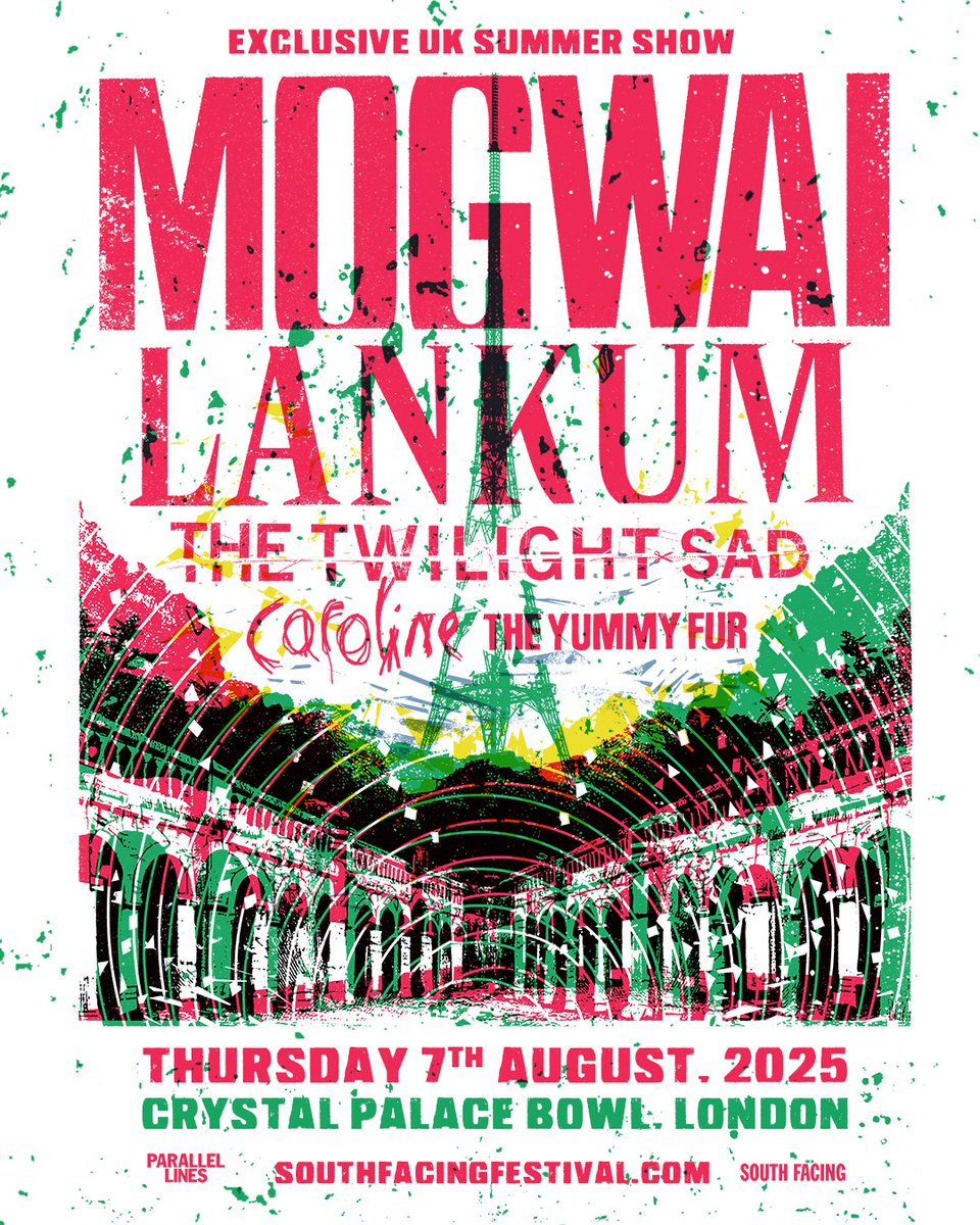carolinetheband's tweet image. playing with loads of amazing artists @LankumDublin @FurYummy, Twilight Sad and one of our favourite ever bands @mogwaiband in on of our favourite ever parks in Crystal Palace this summer !!
Tickets on caroline.band/tour