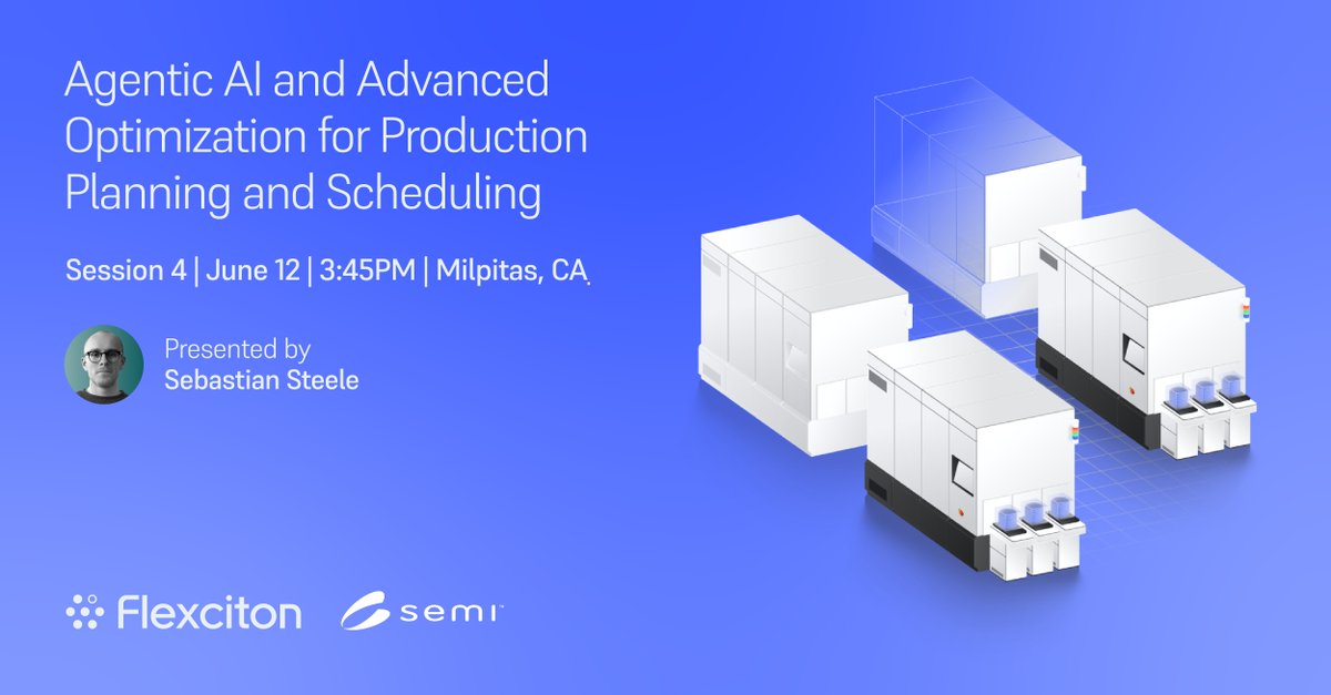 Join #Flexciton at SEMI’s Agentic AI: Next-Generation Semiconductor Manufacturing event!

📍 Session 4 – June 12 at 3:45 PM
📍 Milpitas, CA

#AgenticAI #smartmanufacturing