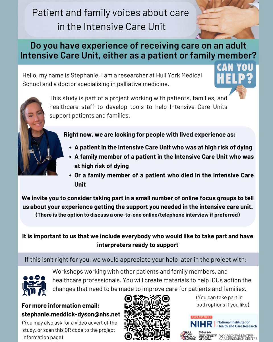 Good Grief Festival (@goodgrieffest) on Twitter photo Stephanie Meddick-Dyson (<a href="/DrStephMeddickD/">Stephanie Meddick-Dyson</a>) is inviting people to share their experiences of care in the Intensive Care Unit through focus groups or interviews. Please see the flyer or get in touch with Stephanie for more details Stephanie Meddick-Dyson (<a href="/DrStephMeddickD/">Stephanie Meddick-Dyson</a>) is inviting people to share their experiences of care in the Intensive Care Unit through focus groups or interviews. Please see the flyer or get in touch with Stephanie for more details