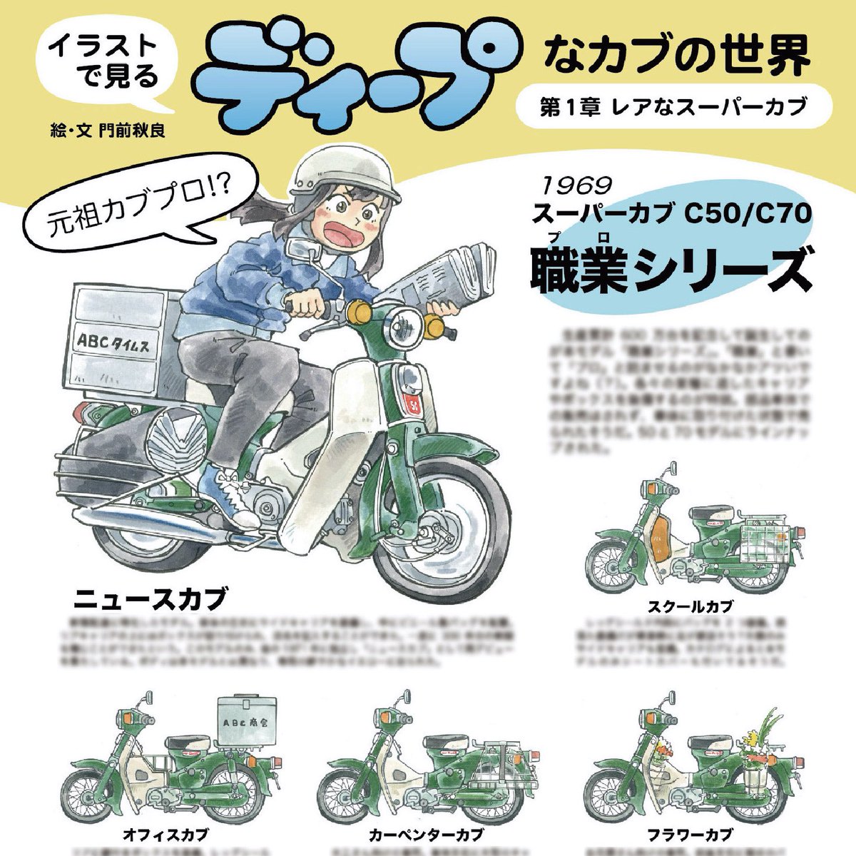 カブonly vol.19

『イラストで見るディープなカブの世界』
と題した原稿が6ページ載ってます❗️

6月5日(木)発売‼️
https://t.co/UH8whHB4IU 