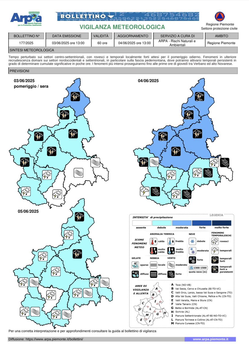 PCProvAL's tweet photo. 🟡 #AllertaMeteo codice GIALLO (effetti localizzati) idrogeologico per #temporali nella giornata di domani 04-06-2025 per #ValCerrina #Casalese #BassoMonferrato #Valenzano
Possibili locali allagamenti e #grandine, fulminazioni, vento ed isolati fenomeni di versante ⚠️ https://t.co/X5LQZAPHRp