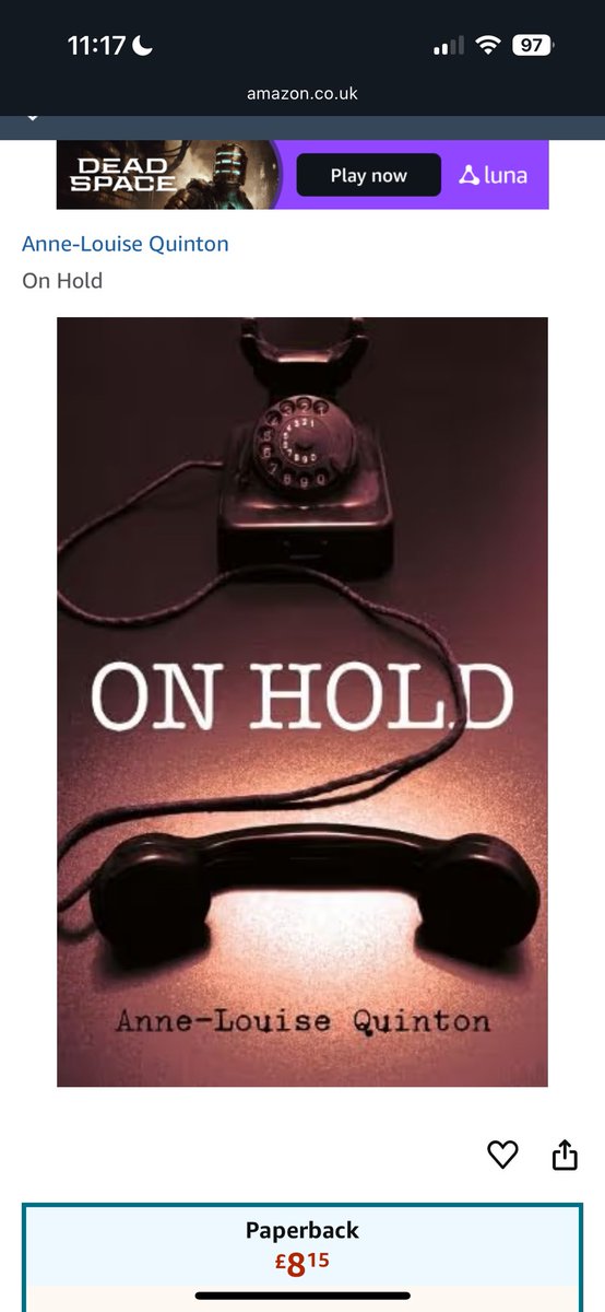 Anne-Louise Quinton (@annequinton) on Twitter photo Yay. Now back in stock and more on the way at <a href="/AmazonUK/">Amazon.co.uk</a>
Very pleased with the first reviews (not yet online).
I think ‘hooked’ is my favourite word Yay. Now back in stock and more on the way at <a href="/AmazonUK/">Amazon.co.uk</a>
Very pleased with the first reviews (not yet online).
I think ‘hooked’ is my favourite word
