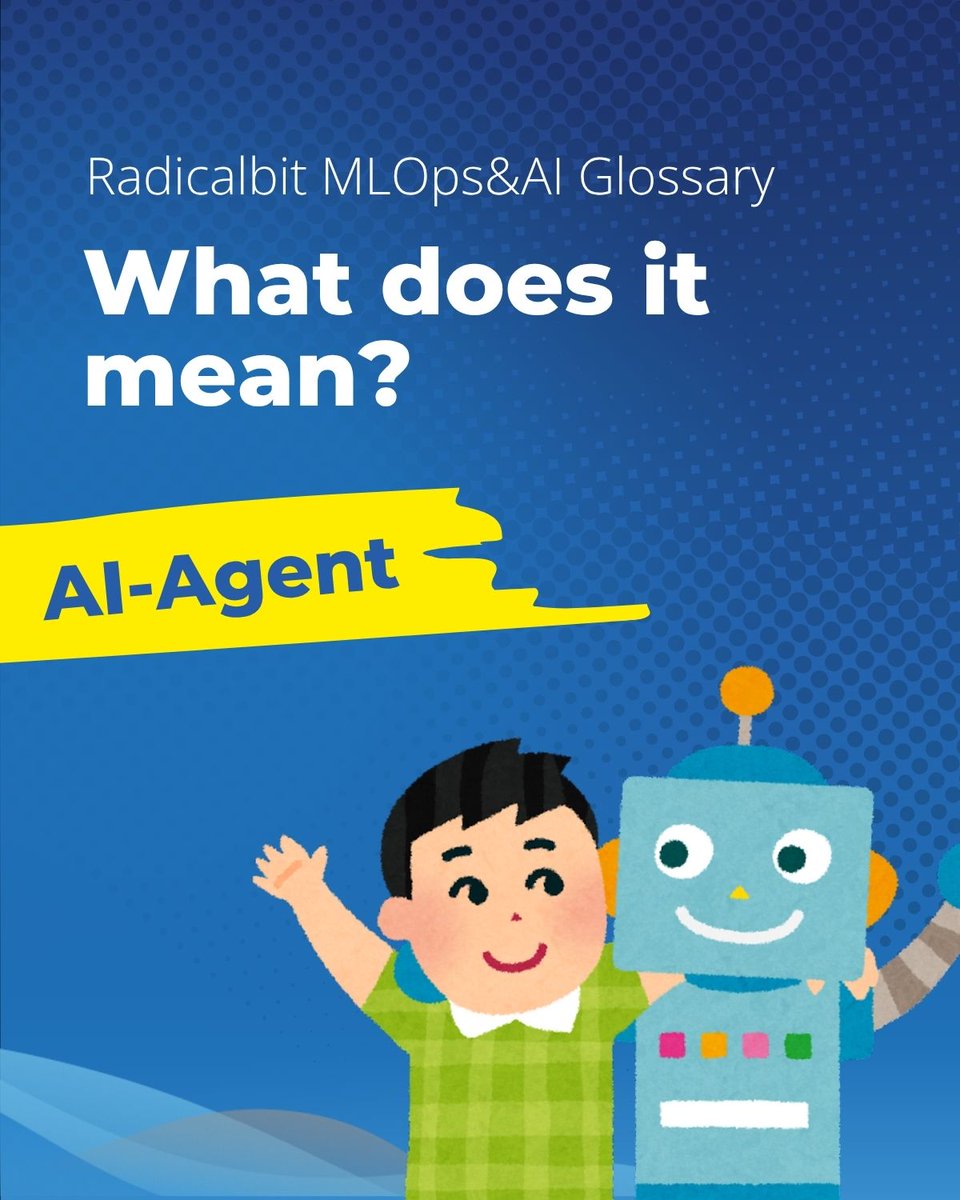 Radicalbit (@weareradicalbit) on Twitter photo Ever Heard of an AI Agent? Think of a Super Smart Robot Helper! 🤖
An AI Agent is basically an advanced computer program that acts like a highly intelligent assistant, capable of doing tasks all on its own.
Check our glossary section radicalbit.ai/resources/glos… Ever Heard of an AI Agent? Think of a Super Smart Robot Helper! 🤖
An AI Agent is basically an advanced computer program that acts like a highly intelligent assistant, capable of doing tasks all on its own.
Check our glossary section radicalbit.ai/resources/glos…