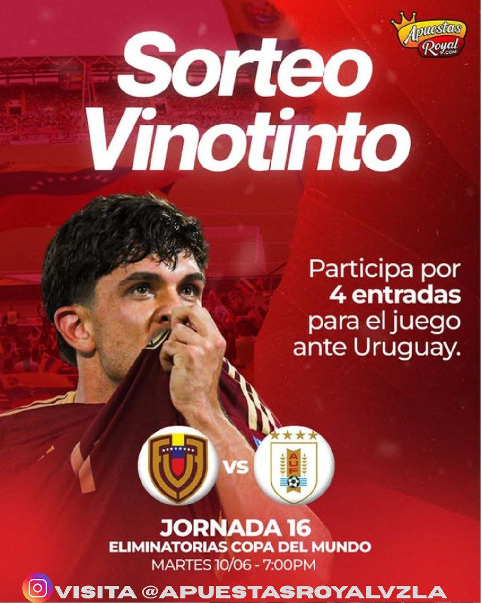 rompebanca (@rompebanca) on Twitter photo Las eliminatorias del Copa del Mundo
<a href="/apuestasroyall/">Apuestas Royal</a> Sorteo premios
"JUEGUÉ, GANE Y COBRE SEGURO CON APUESTAS ROYAL"
REGISTRATE YA👇🏻👇🏻👇🏻
apuestasroyal.com
#ApuestasRoyal
#ruletaroyal Las eliminatorias del Copa del Mundo
<a href="/apuestasroyall/">Apuestas Royal</a> Sorteo premios
"JUEGUÉ, GANE Y COBRE SEGURO CON APUESTAS ROYAL"
REGISTRATE YA👇🏻👇🏻👇🏻
apuestasroyal.com
#ApuestasRoyal
#ruletaroyal