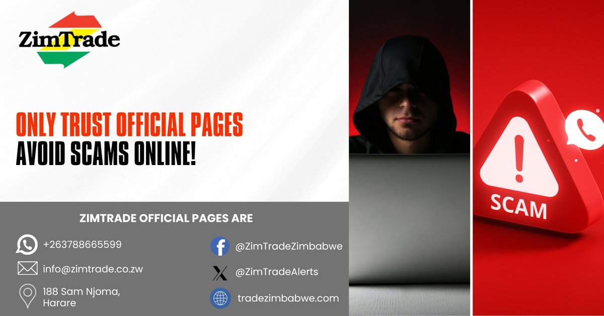 ZimTradeAlerts's tweet image. ⚠️Don&apos;t Fall Victim to Online Scams⚠️
Online scams are a constant threat. We&apos;re here to help you recognize the red flags:
🚩Always verify unexpected requests.
🚩Be suspicious of urgent demands for money 
🚩Don&apos;t share passwords or banking details.
Your safety is our priority