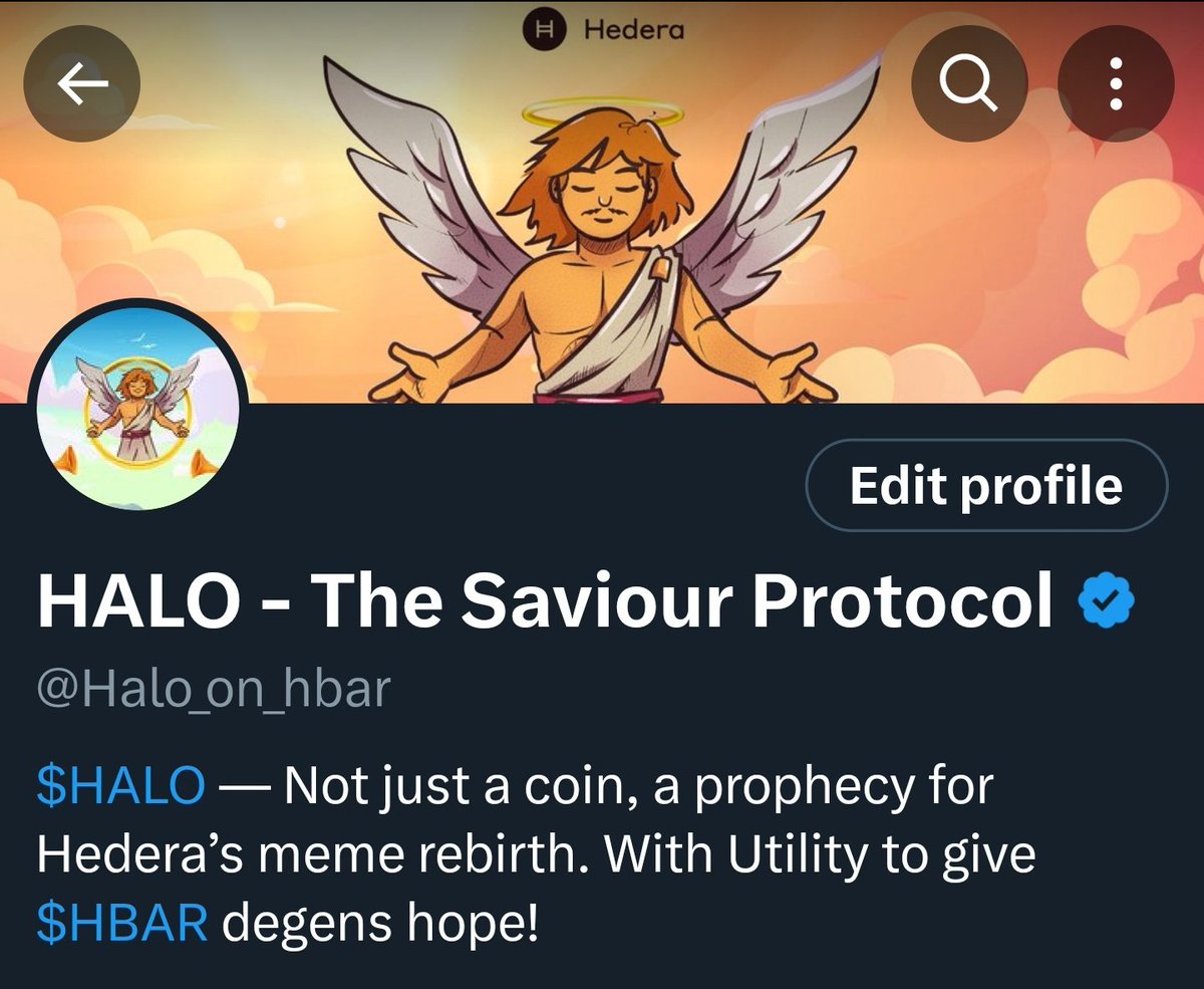 The heavens have spoken 🌟

$HALO is now Verified on X.
The symbol of trust. The seal of light.
The angel of rebirth now wears the mark.

Let the memes ascend. 🕊️