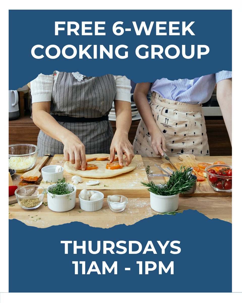 Free 6 week cooking group at The Oasis Cafe Aylesbury.

⏰ Thursdays 11am - 1pm
📍The Oasis Cafe, 100a Walton Street, HP21 7QP
📝 Signup on the 'weekly groups booking form' on our website or via the link in our bio
