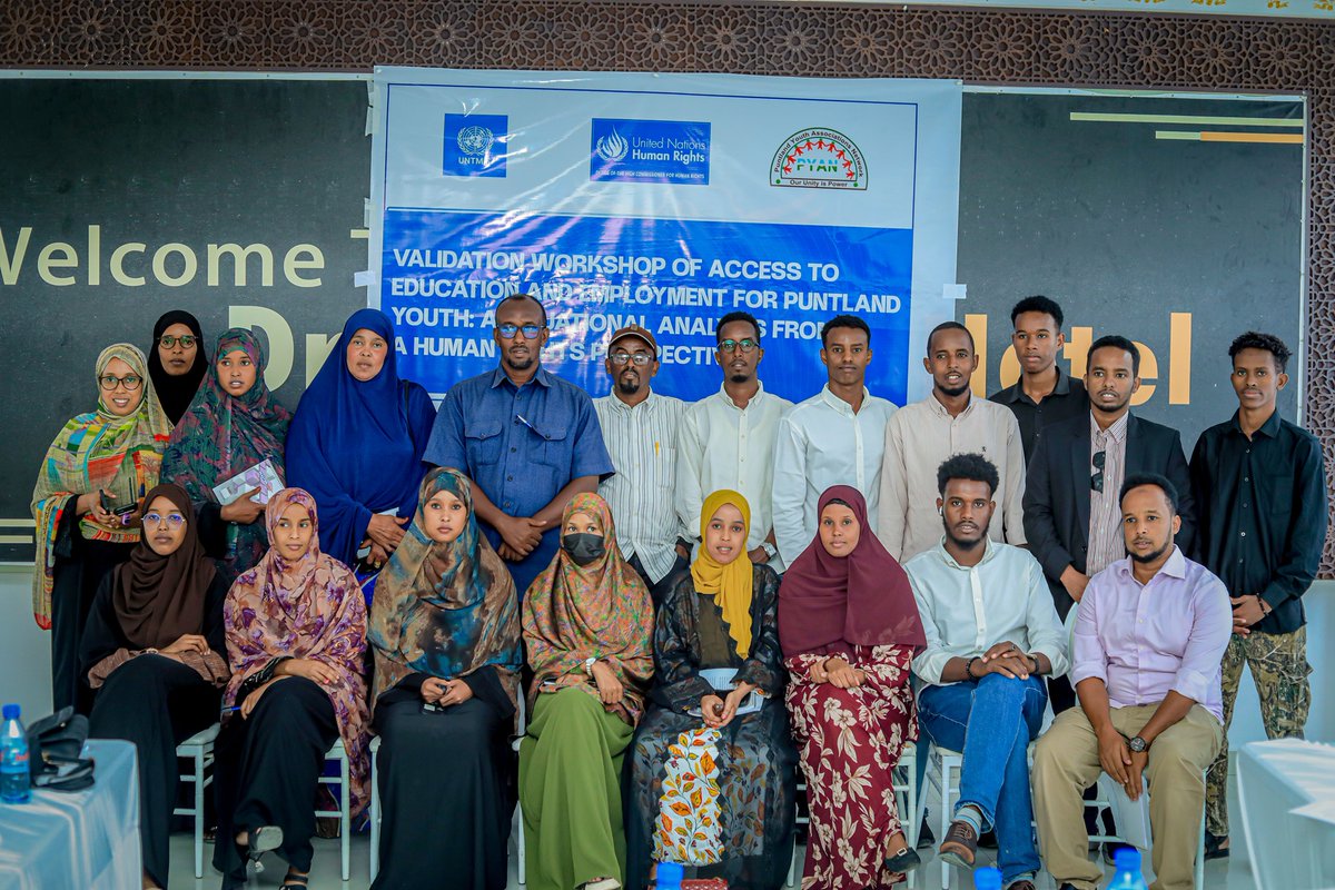 UNTMIS (@untmis_) on Twitter photo In #Garowe, 25 youth reps from civil society groups and government institutions in #Puntland recently attended a 2-day workshop on preparing policy papers involving human rights, youth education and access to employment - the gathering was organized by <a href="/Puntlandyouth1/">Puntland Youth Association Network</a> with In #Garowe, 25 youth reps from civil society groups and government institutions in #Puntland recently attended a 2-day workshop on preparing policy papers involving human rights, youth education and access to employment - the gathering was organized by <a href="/Puntlandyouth1/">Puntland Youth Association Network</a> with