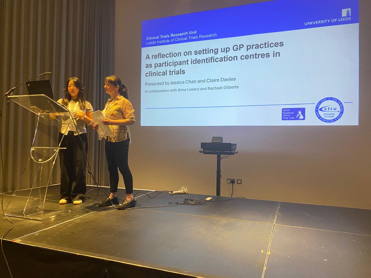 UKTMN's tweet image. #UKTMN2025
Jessica Chan and Claire Davies from the Leeds Clinical Trials Research Unit delivered their presentation at the Annual Conference today!