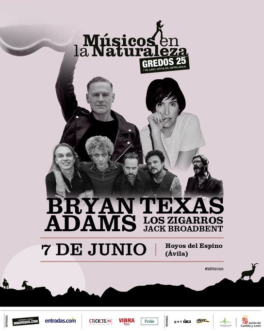 🎵🏞️ Este sábado regresa una nueva edición del Festival 'Músicos en la Naturaleza'. 

¡Y este año contará con la presencia de Bryan Adams, Texas, Los Zigarros y Jack Broadvent!

Si quieres disfrutar de buena música en un paraje natural único, ¡no te lo puedes perder!

📅 7 de