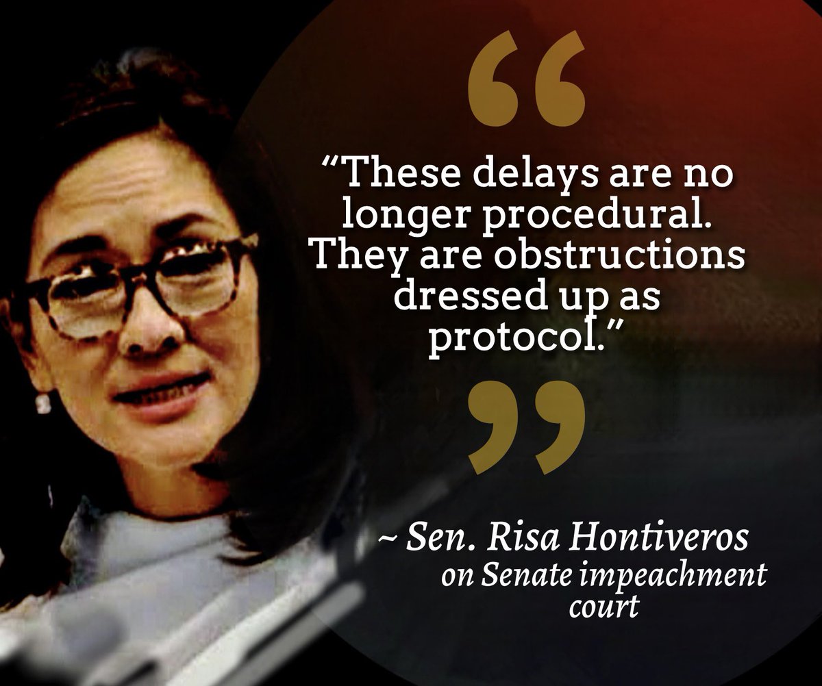 Except for the Supreme Court (only for intervention), there’s NO HIGHER authority over the Senate: no one’s there to police, chastise, or whip the members if they violate the Constitution. So, Chiz &amp; the Duterte senators act like gods ATM.

Impunity is the antithesis of justice.
