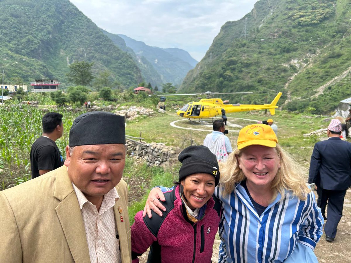 French Embassy in Nepal (@franceinnepal) on Twitter photo An honour to be at Annapurna Base Camp to pay tribute to Maurice Herzog, Louis Lachenal & Sonam Walung Sherpa—three statues unveiled in their memory. Also great to meet <a href="/poornimashresth/">Poornima Shrestha</a> , our goodwill ambassador for #Annapurna75years.
– VC An honour to be at Annapurna Base Camp to pay tribute to Maurice Herzog, Louis Lachenal & Sonam Walung Sherpa—three statues unveiled in their memory. Also great to meet <a href="/poornimashresth/">Poornima Shrestha</a> , our goodwill ambassador for #Annapurna75years.
– VC