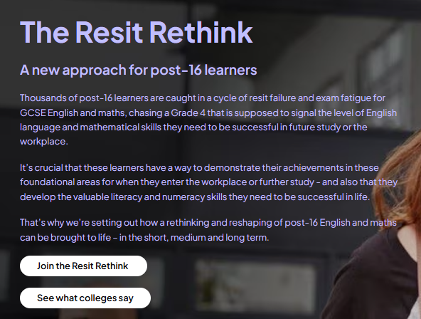 Miss_Mathsgeek's tweet image. 📣 Have your say - Post-16 Resit Rethink🧮
1000s of post-16 students are caught in a cycle of resit failure & exam fatigue.
It is crucial that these students have a way to demonstrate their achievements.
Read what we are calling for & have your say: bit.ly/4krjA5k