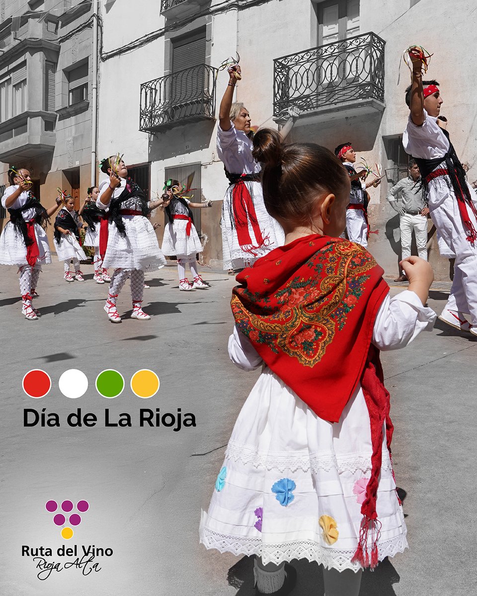 🔴⚪🟢🟡 Hoy celebramos el #DíaDeLaRioja con orgullo, emoción y mucho arraigo. Una tierra que camina hacia el futuro sin olvidar sus raíces, y en la que el folclore, la cultura y la autenticidad siguen muy vivos. 
A todas las riojanas y riojanos: ¡feliz 9 de junio! 🍷❤️