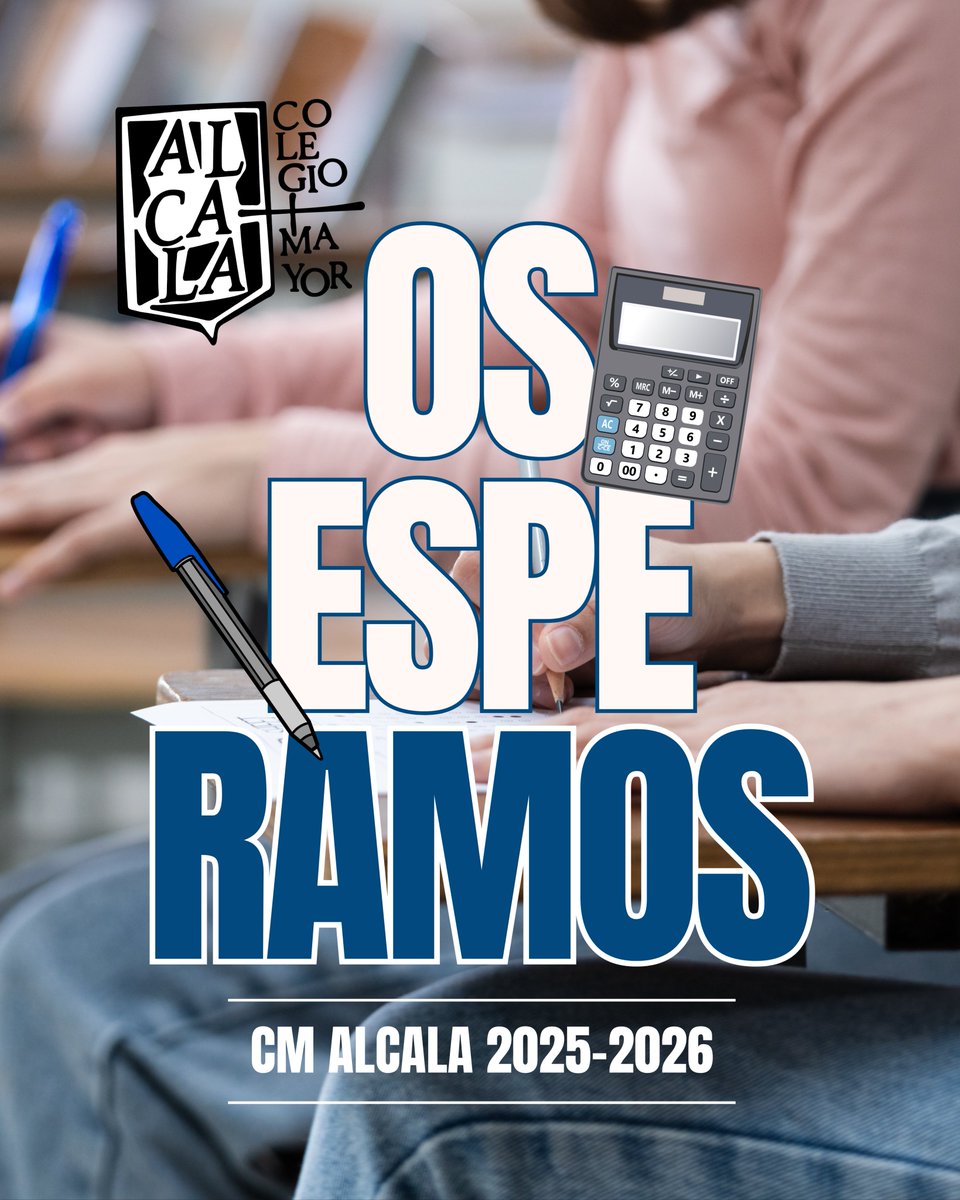 Admisiones | Curso 25-26

Nos alegra comunicar que, el <a href="/cmalcalaoficial/">Colegio Mayor Alcalá</a> ha cubierto todas las plazas disponibles para el próximo curso.

Gracias a todas las familias por la confianza depositada en nuestro proyecto educativo.

¡Os esperamos!

#MásAlcalá #UnMayorEsMás #Claretianos