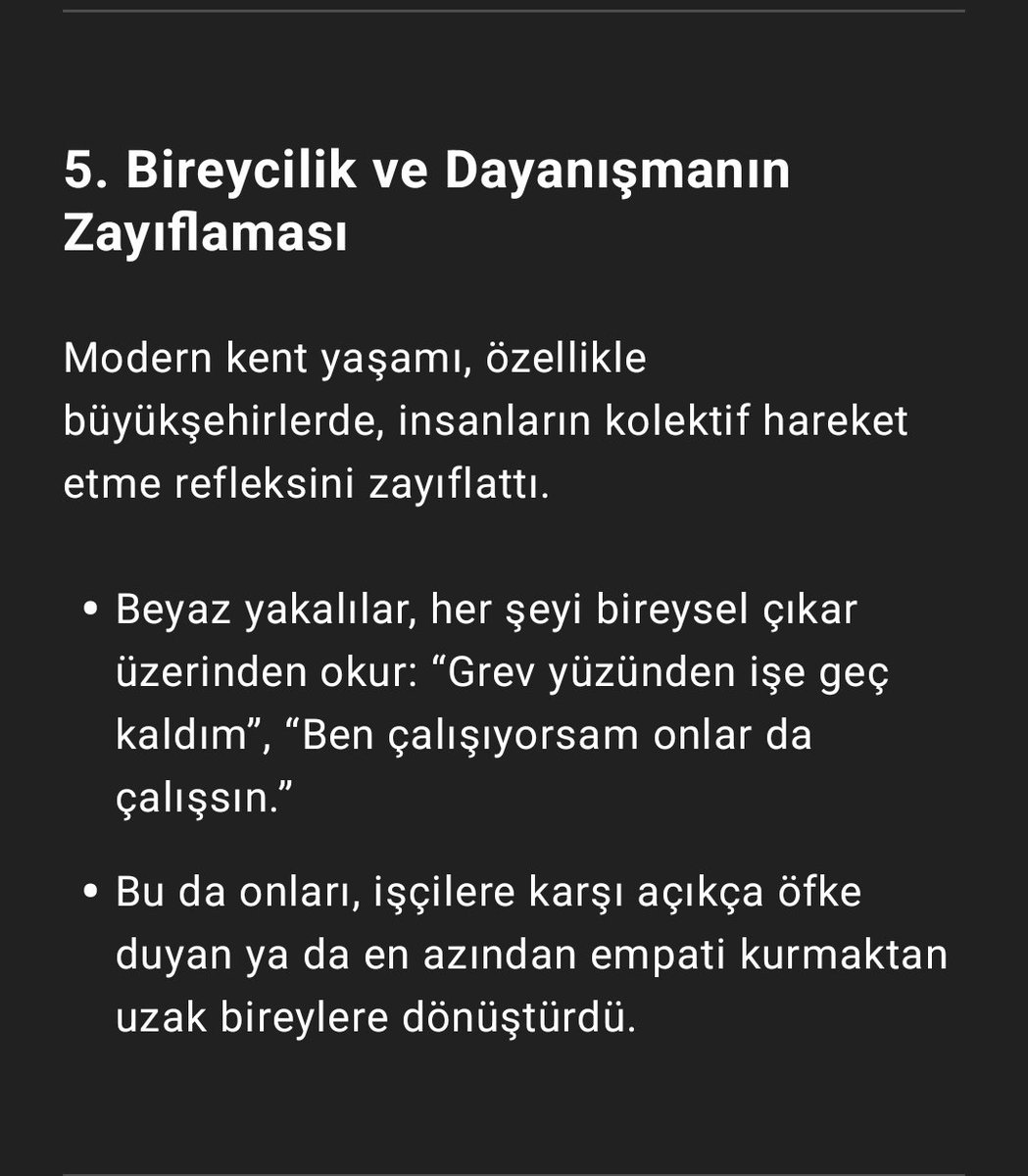 ChatCPT'ye "Türkiye'deki beyaz yakaların ve akademisyenlerin grev yapan İzmir'deki işçilere nefret kusmasının nedeni nedir?" diye sordum ve verdiği cevaplar ;